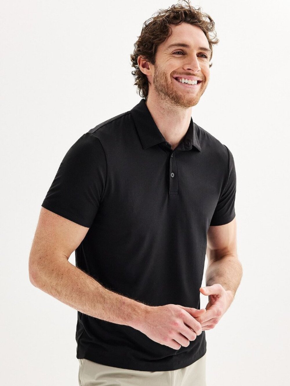 FLX  |  Men's FLX Luxury Soft Wander Polo - Black